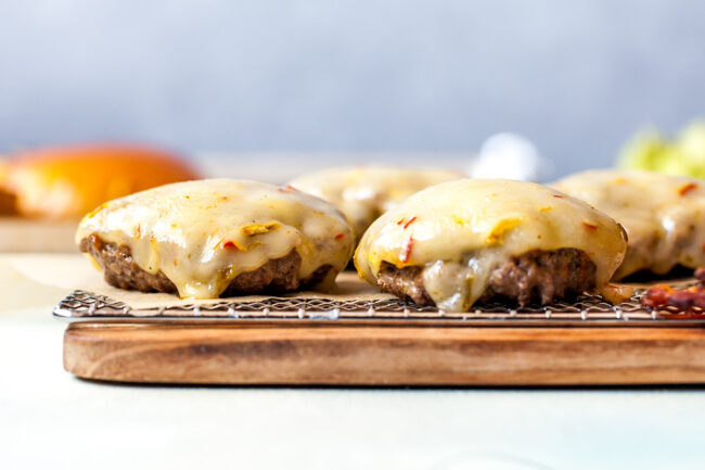 Guacamole Bacon Burgers with cheese