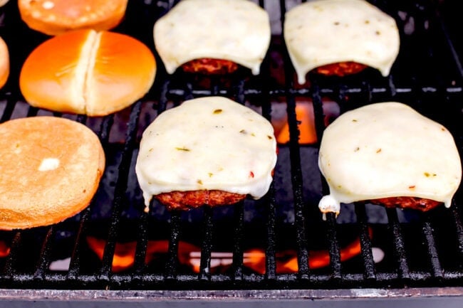 Chipotle Burgers on grill