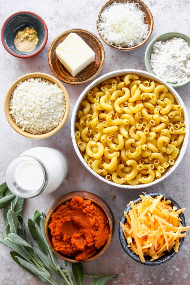Pumpkin Mac and Cheese Ingredients