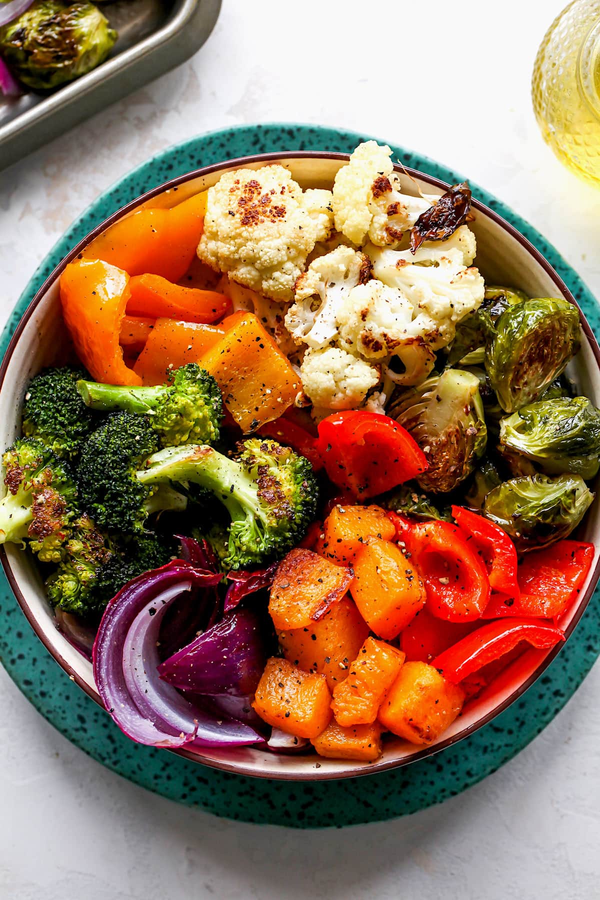 roasted vegetables in bowl.