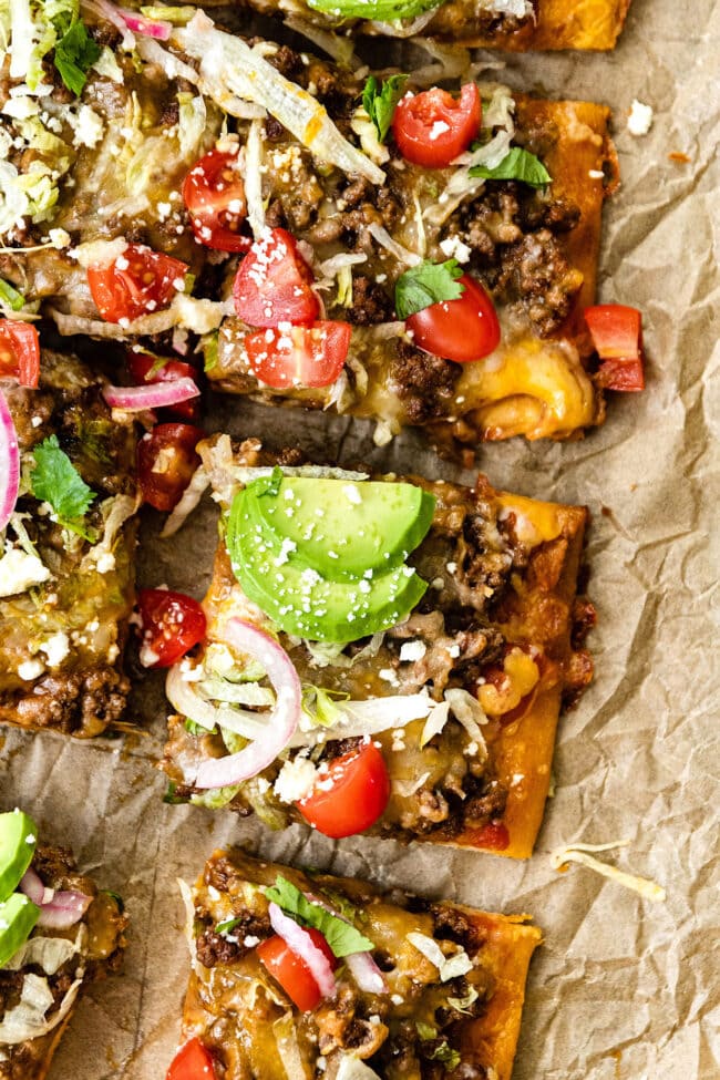 taco flatbread pizza recipe