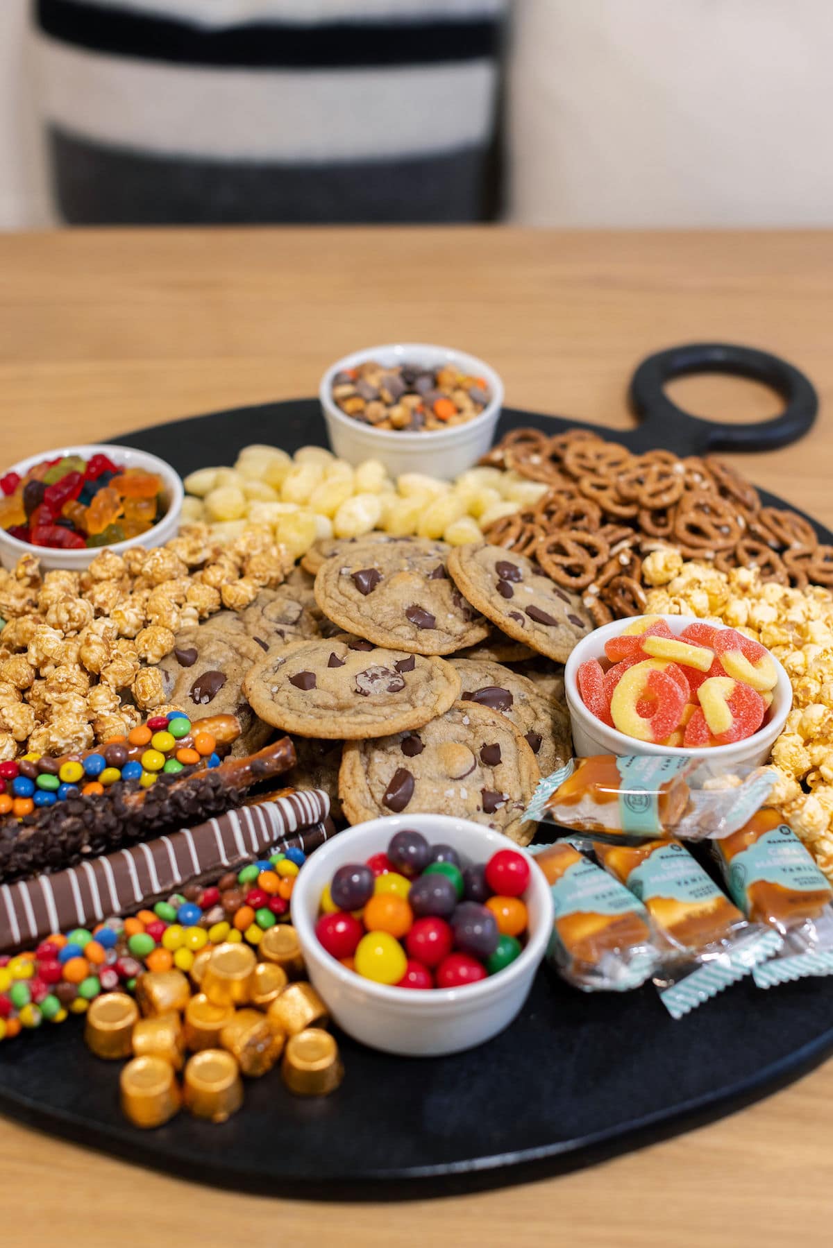 snack board for movie night.