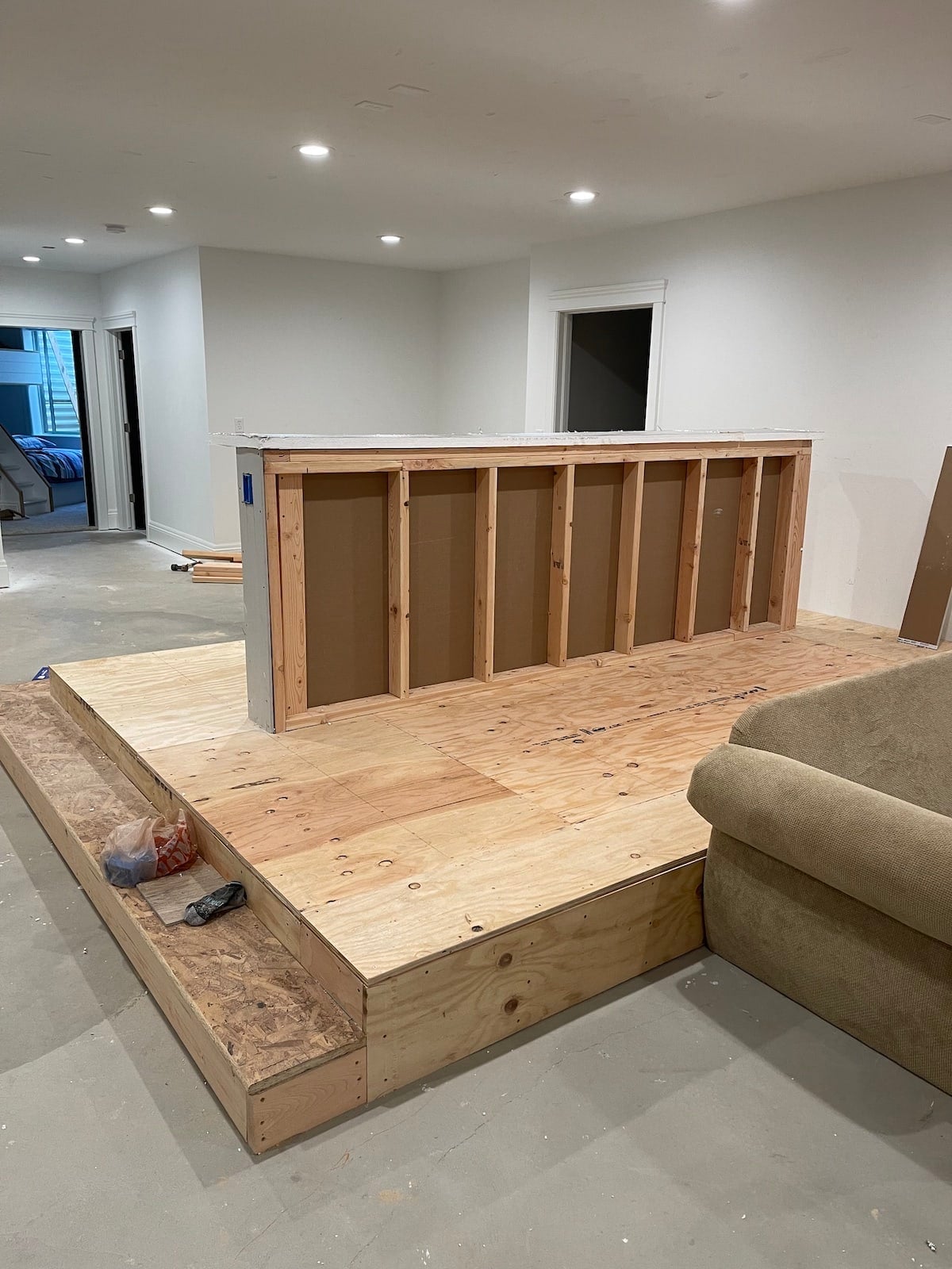 basement remodel.