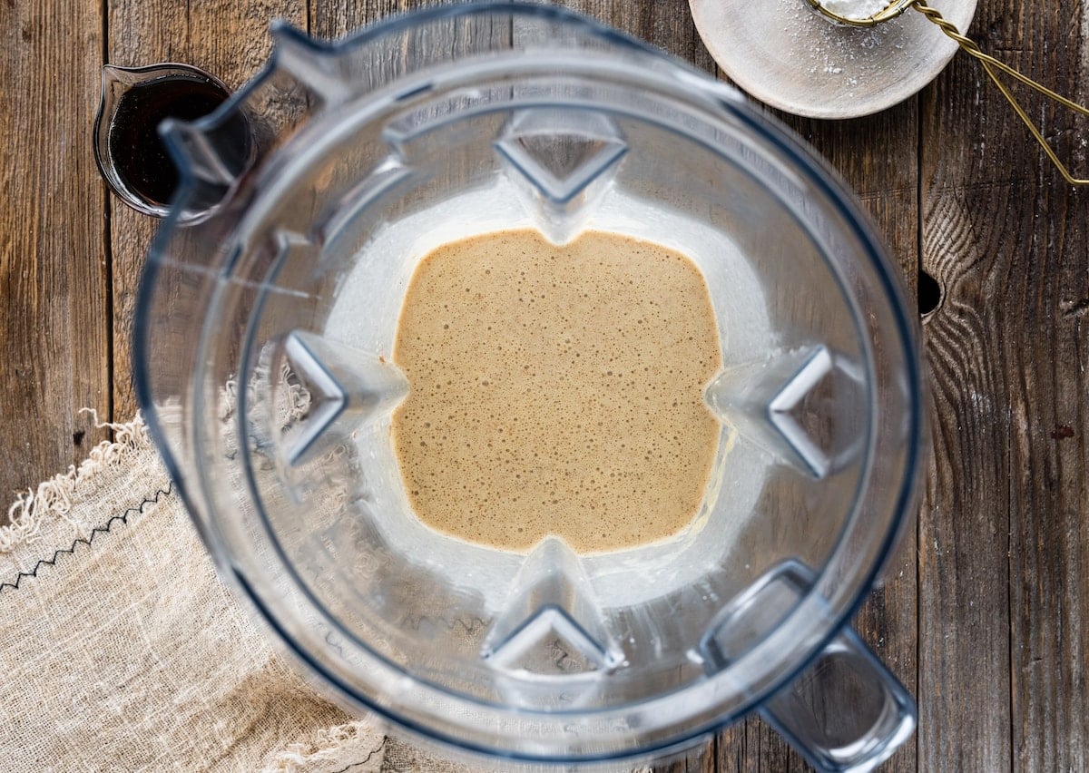 Dutch baby batter in blender.