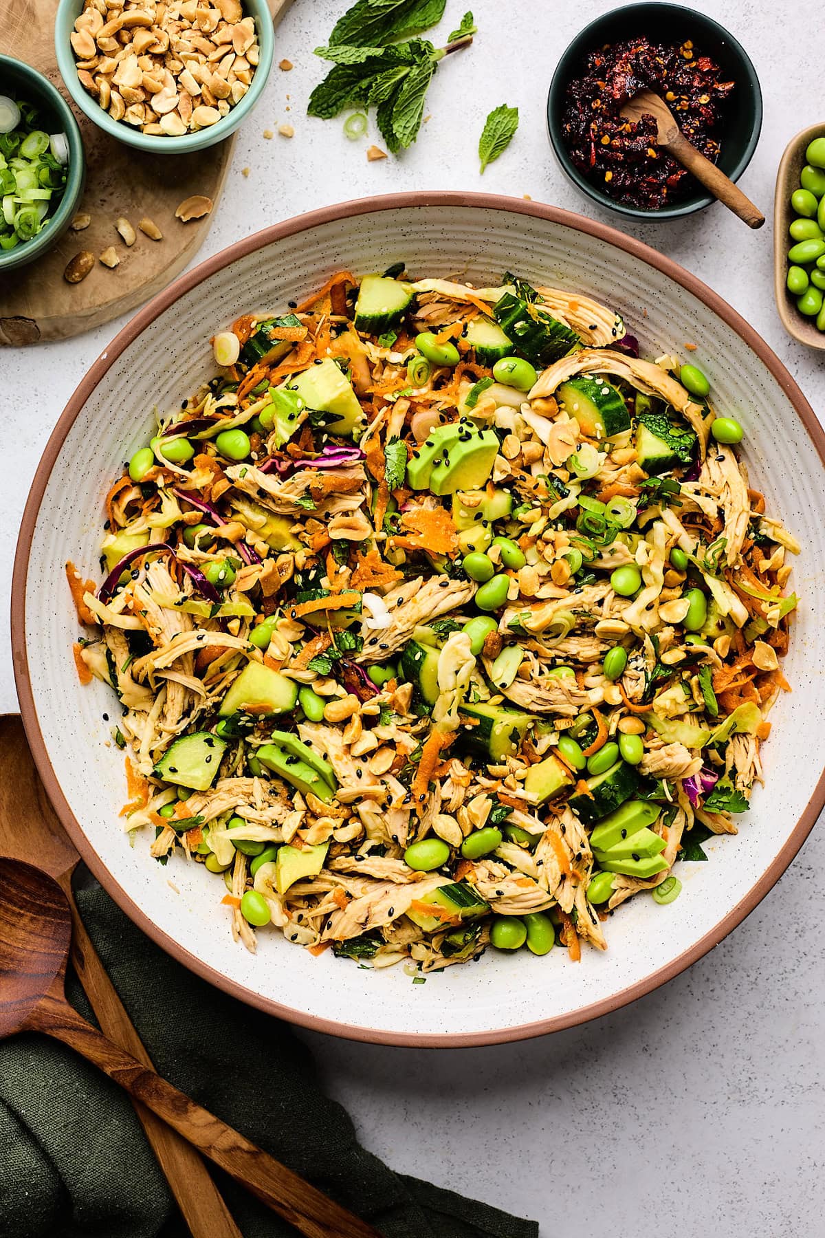 Asian Chicken Salad in bowl.